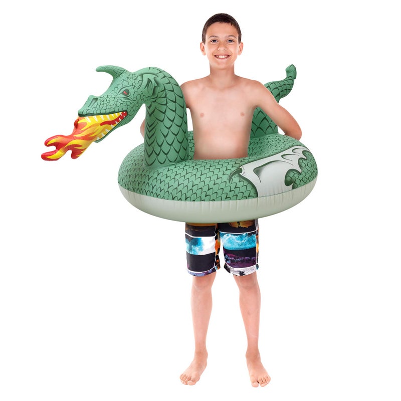 GoFloats Fire Dragon Jr Pool Float Party Tube, Stylish Floating for Kids - Image 1